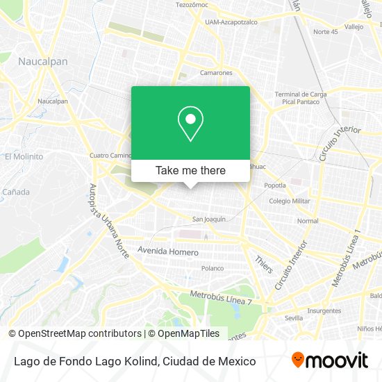 Mapa de Lago de Fondo Lago Kolind