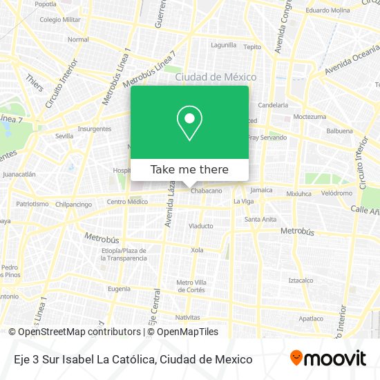 Mapa de Eje 3 Sur Isabel La Católica