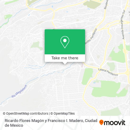 Ricardo Flores Magón y Francisco I. Madero map