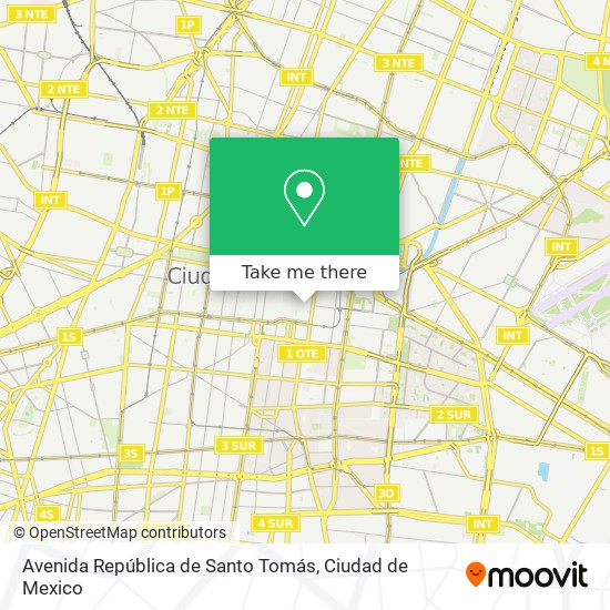 Mapa de Avenida República de Santo Tomás