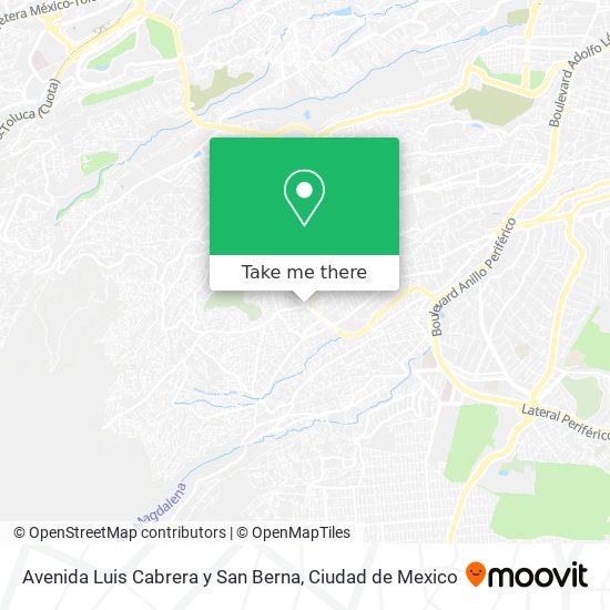 Mapa de Avenida Luis Cabrera y San Berna