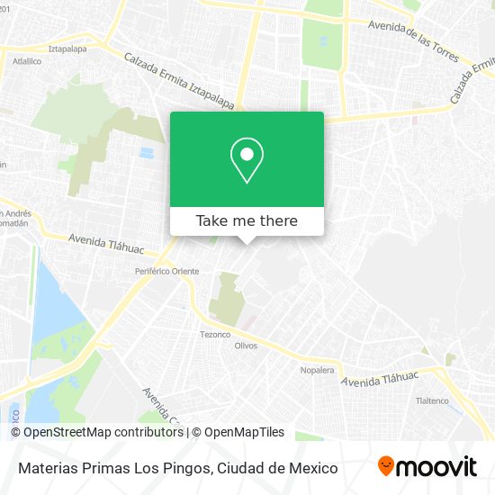 Mapa de Materias Primas Los Pingos