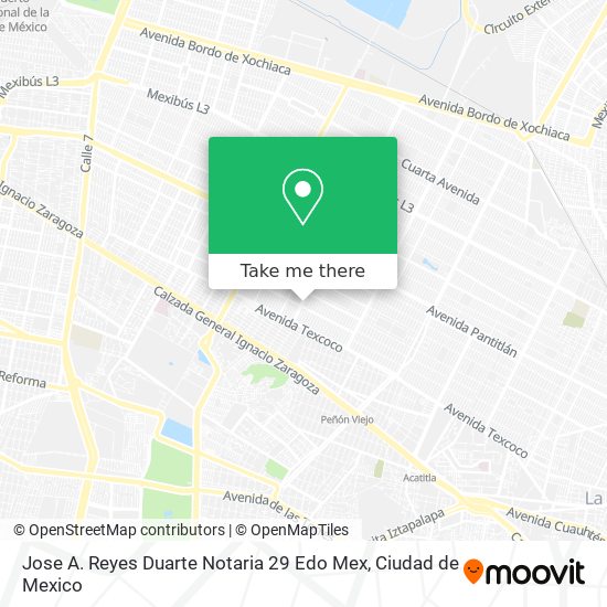 Mapa de Jose A. Reyes Duarte Notaria 29 Edo Mex