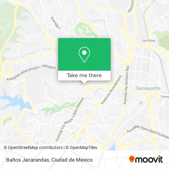 Baños Jacarandas map