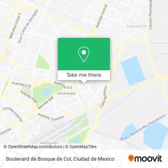 Boulevard de Bosque de Col map