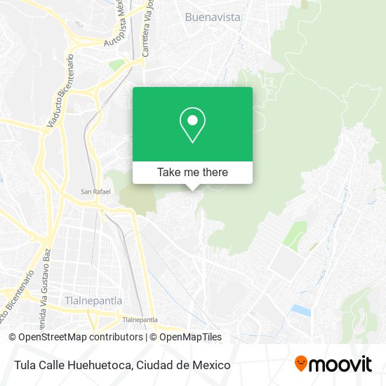 Mapa de Tula Calle Huehuetoca