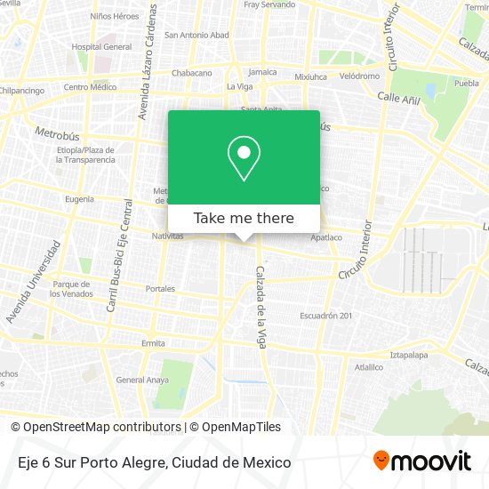 Eje 6 Sur Porto Alegre map