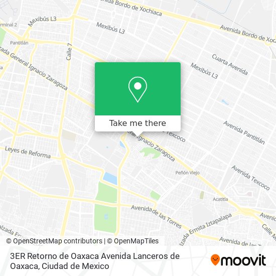 3ER Retorno de Oaxaca Avenida Lanceros de Oaxaca map