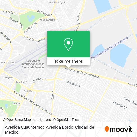Avenida Cuauhtémoc Avenida Bordo map