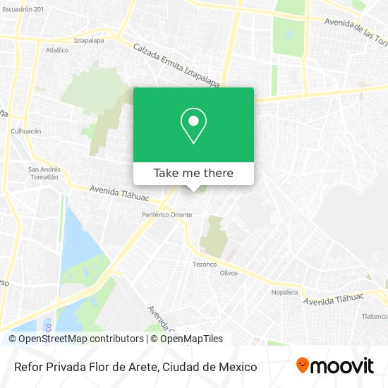 Refor Privada Flor de Arete map