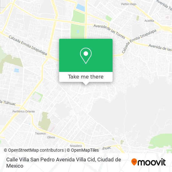 Calle Villa San Pedro Avenida Villa Cid map