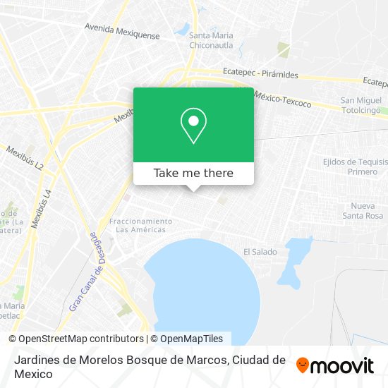 Mapa de Jardines de Morelos Bosque de Marcos