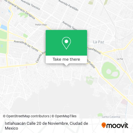 Ixtlahuacán Calle 20 de Noviembre map