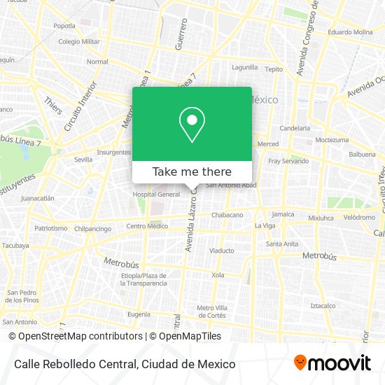 Calle Rebolledo Central map