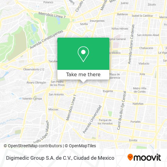 Mapa de Digimedic Group S.A. de C.V.