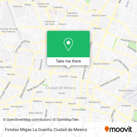 Mapa de Fondas Migas La Guerita