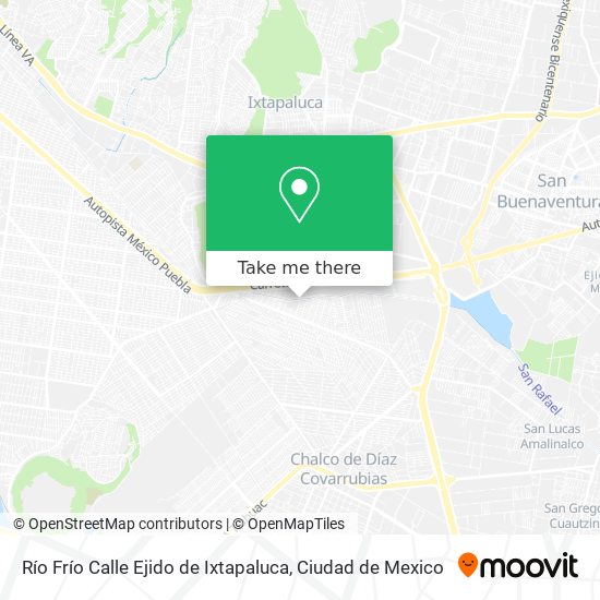 Mapa de Río Frío Calle Ejido de Ixtapaluca