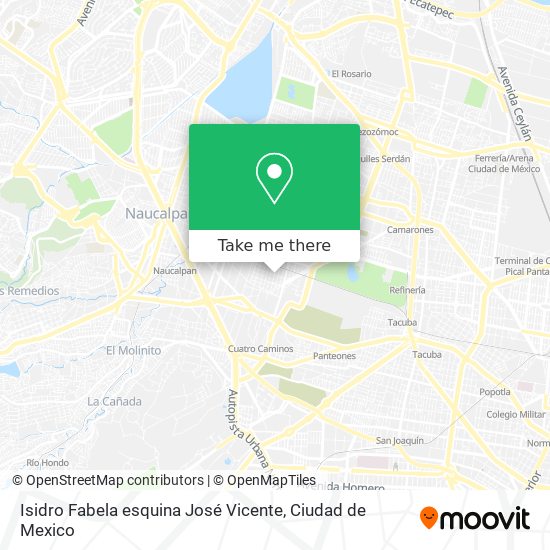 Isidro Fabela esquina José Vicente map