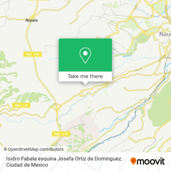 Isidro Fabela esquina Josefa Ortiz de Domínguez map