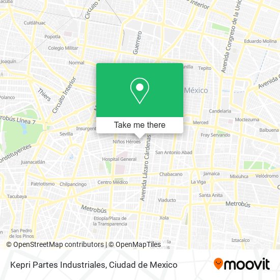 Kepri Partes Industriales map