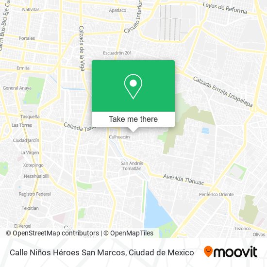 Calle Niños Héroes San Marcos map