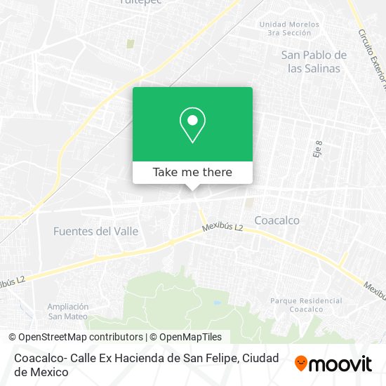 Coacalco- Calle Ex Hacienda de San Felipe map