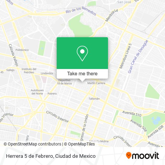 Herrera 5 de Febrero map