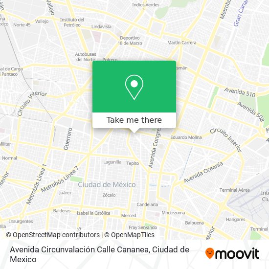 Mapa de Avenida Circunvalación Calle Cananea