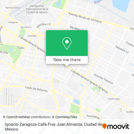 Ignacio Zaragoza Calle Fray Juan Almanza map