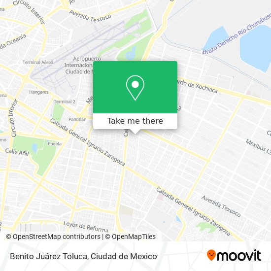 Mapa de Benito Juárez Toluca