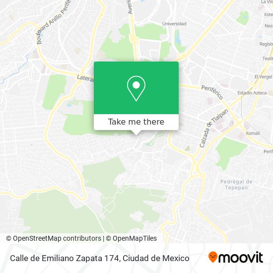 Mapa de Calle de Emiliano Zapata 174