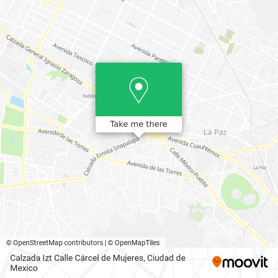Calzada Izt Calle Cárcel de Mujeres map