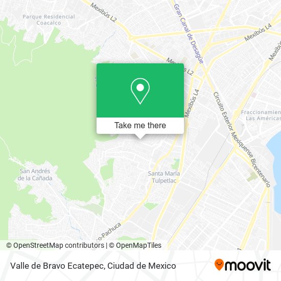 Valle de Bravo Ecatepec map