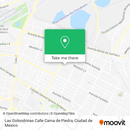 Mapa de Las Golondrinas Calle Cama de Piedra