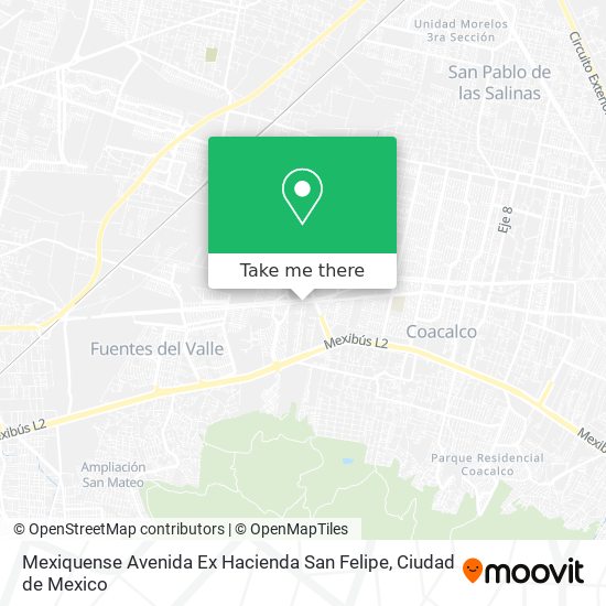 Mexiquense Avenida Ex Hacienda San Felipe map