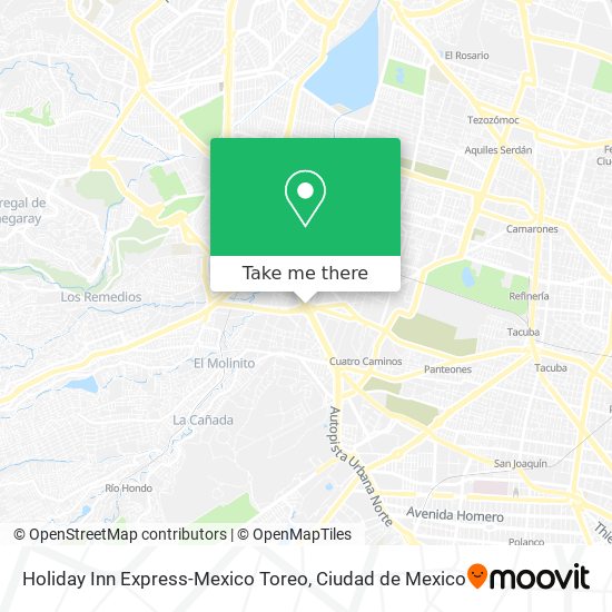 Mapa de Holiday Inn Express-Mexico Toreo