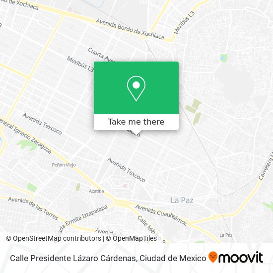 Mapa de Calle Presidente Lázaro Cárdenas