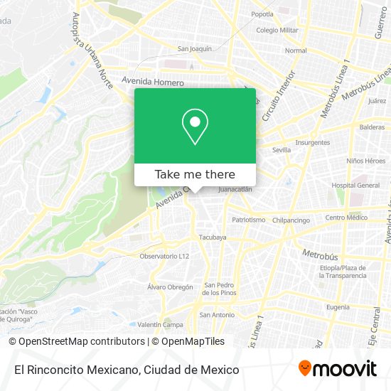 Mapa de El Rinconcito Mexicano
