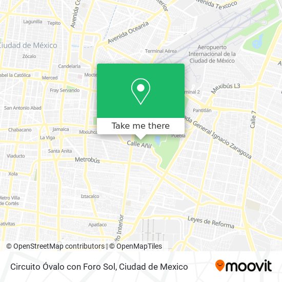 Circuito Óvalo con Foro Sol map