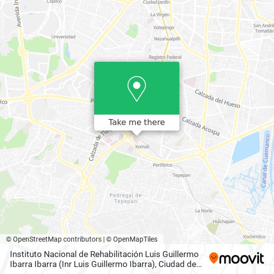 Instituto Nacional de Rehabilitación Luis Guillermo Ibarra Ibarra (Inr Luis Guillermo Ibarra) map