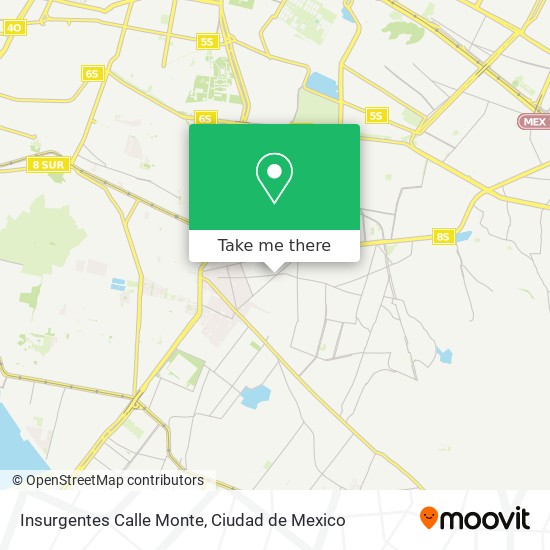 Insurgentes Calle Monte map