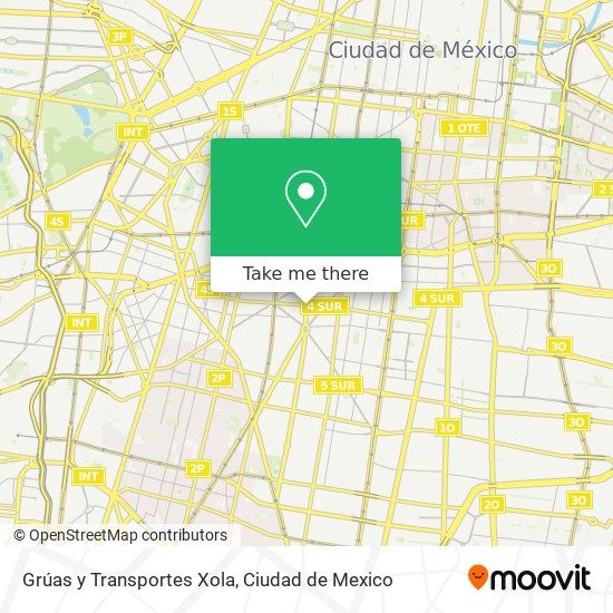 Mapa de Grúas y Transportes Xola