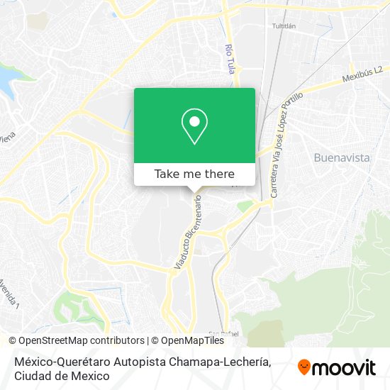 México-Querétaro Autopista Chamapa-Lechería map