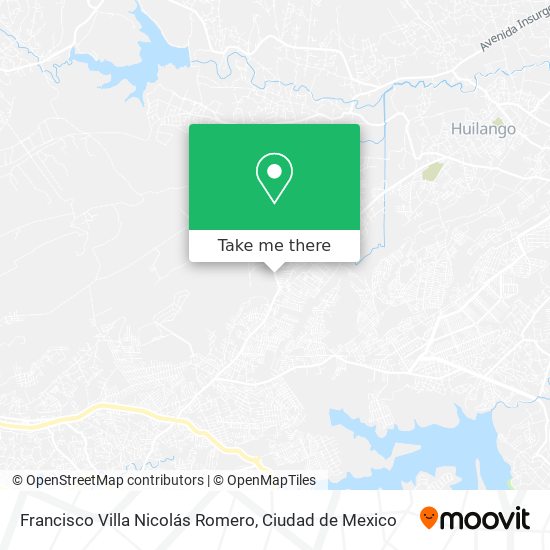 Francisco Villa Nicolás Romero map