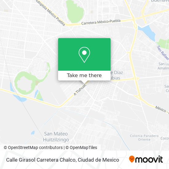 Calle Girasol Carretera Chalco map