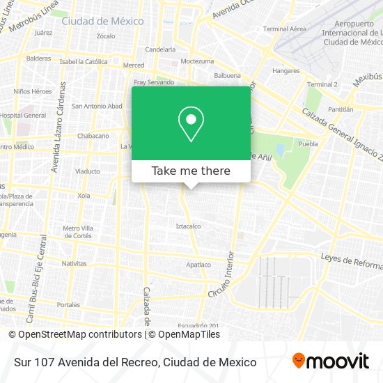 Sur 107 Avenida del Recreo map