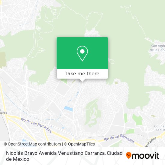Nicolás Bravo Avenida Venustiano Carranza map