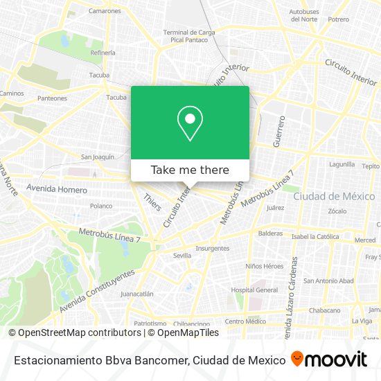 Estacionamiento Bbva Bancomer map