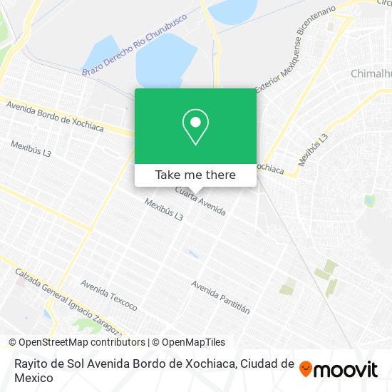 Rayito de Sol Avenida Bordo de Xochiaca map