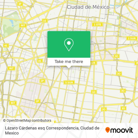 Lázaro Cárdenas esq Correspondencia map